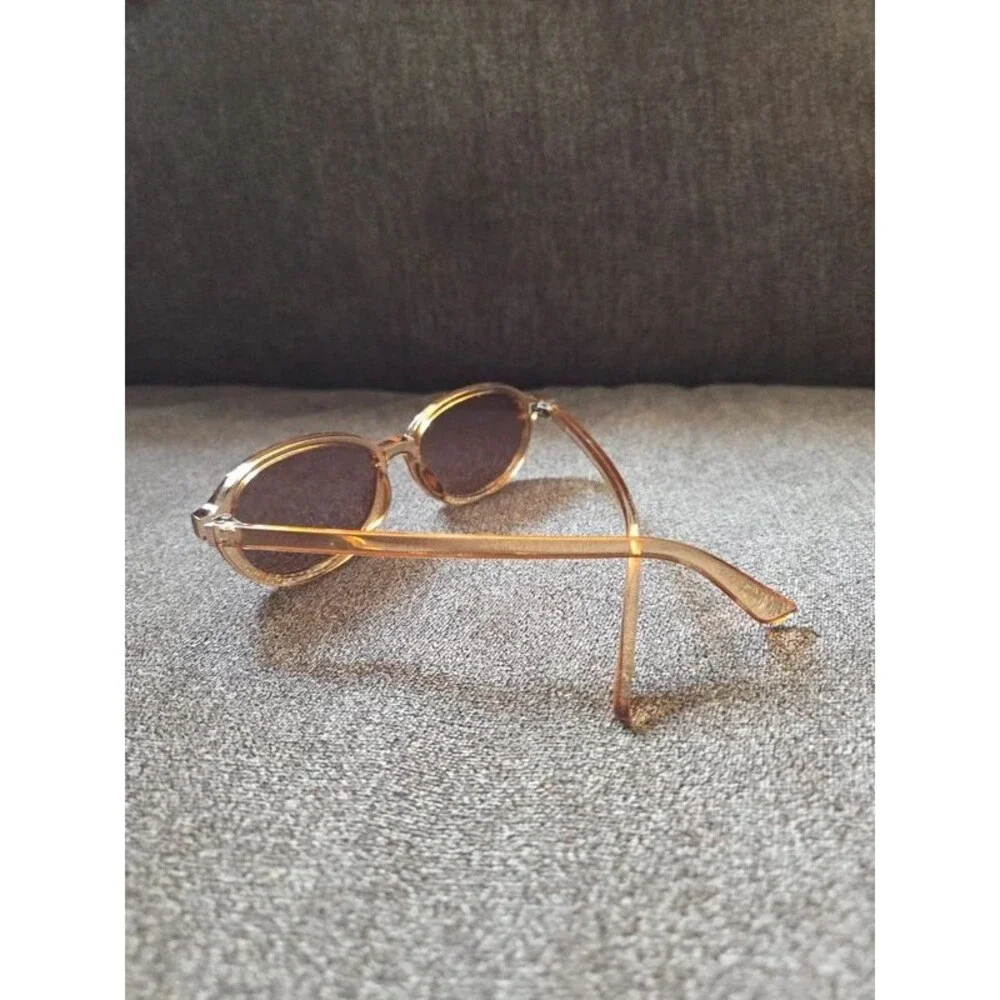 Women's Crystal Oval Sunglasses Yellow